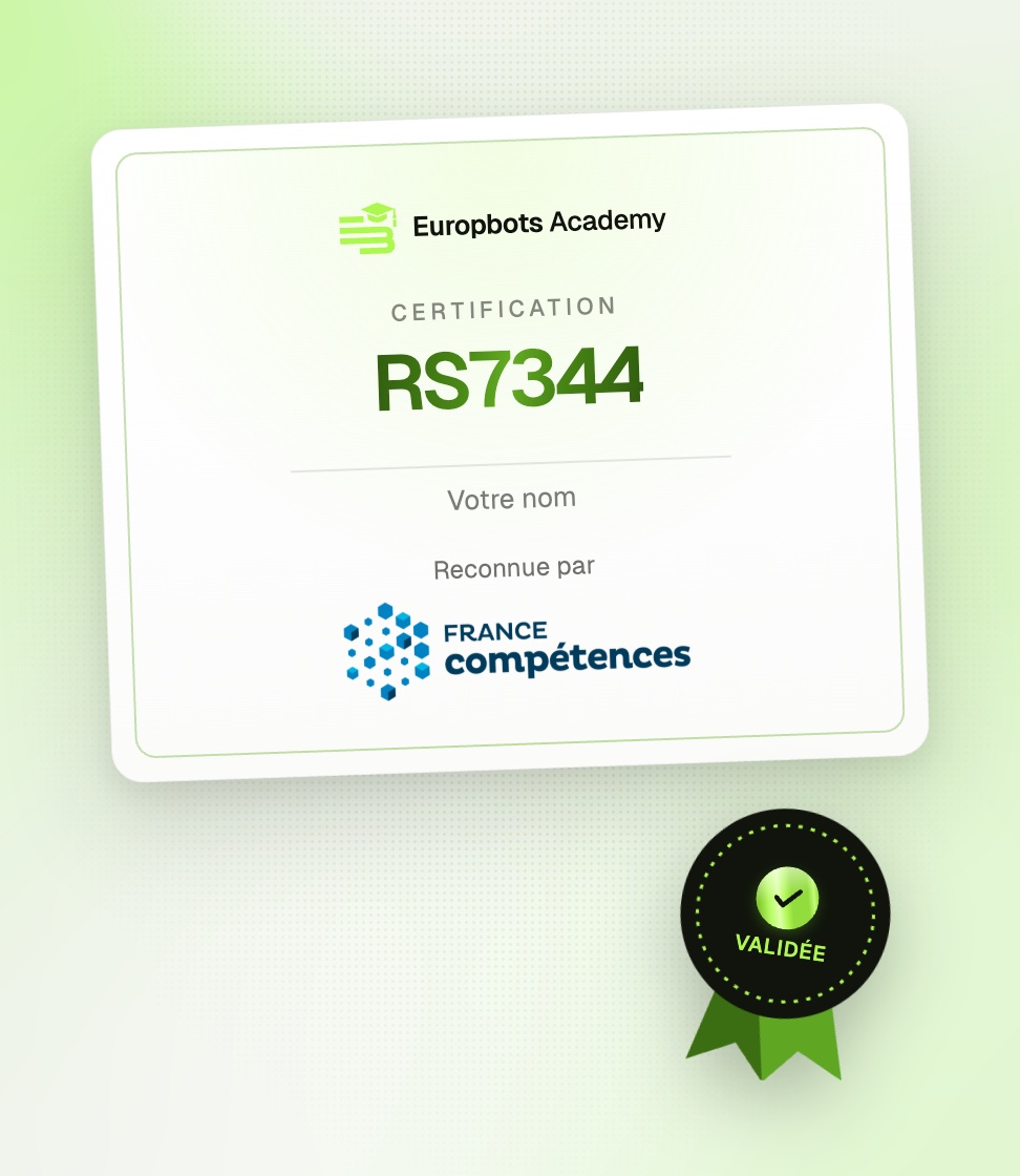 Certificat RS7344 reconnu par France Compétences